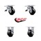 Service Caster 4 Inch Glass Filled Nylon Caster Set with Roller Bearings 2 Brakes 2 Rigid SCC SCC-TTL30S420-GFNR-2-R-2 - alternate 3